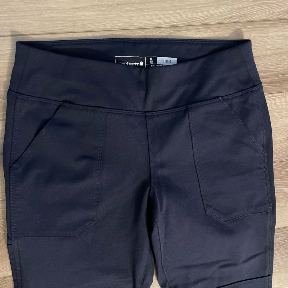 Carhartt Dark Blue Navy Women’s Tall Med (8-10) Fitted Legging Pants - Picture 2 of 8